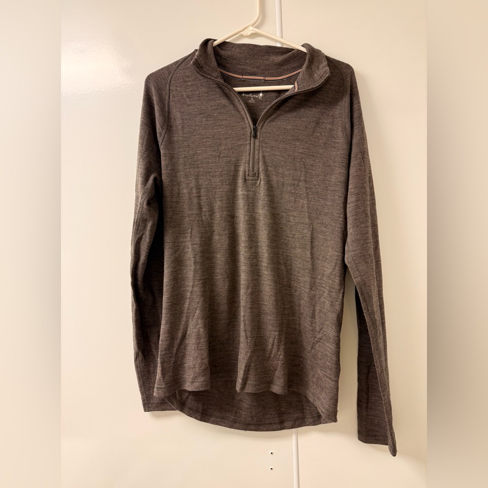 Smartwool men’s brown quarter zip size large
